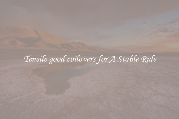 Tensile good coilovers for A Stable Ride