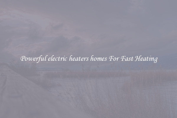 Powerful electric heaters homes For Fast Heating