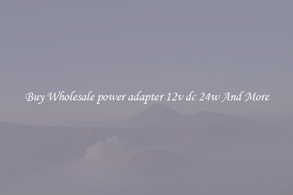 Buy Wholesale power adapter 12v dc 24w And More