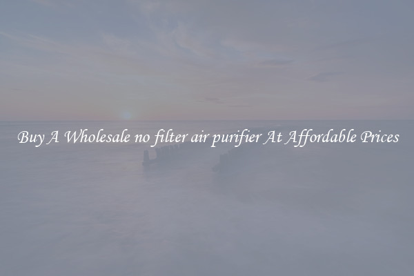 Buy A Wholesale no filter air purifier At Affordable Prices
