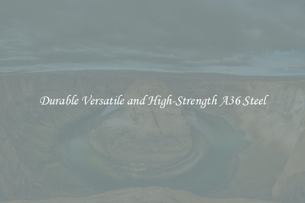 Durable Versatile and High-Strength A36 Steel