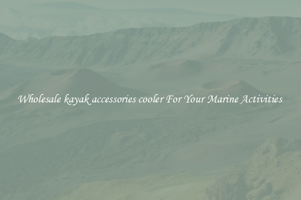 Wholesale kayak accessories cooler For Your Marine Activities 