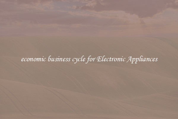 economic business cycle for Electronic Appliances